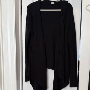 O'Neill Black asymmetrical, waffle knit Cardigan XL